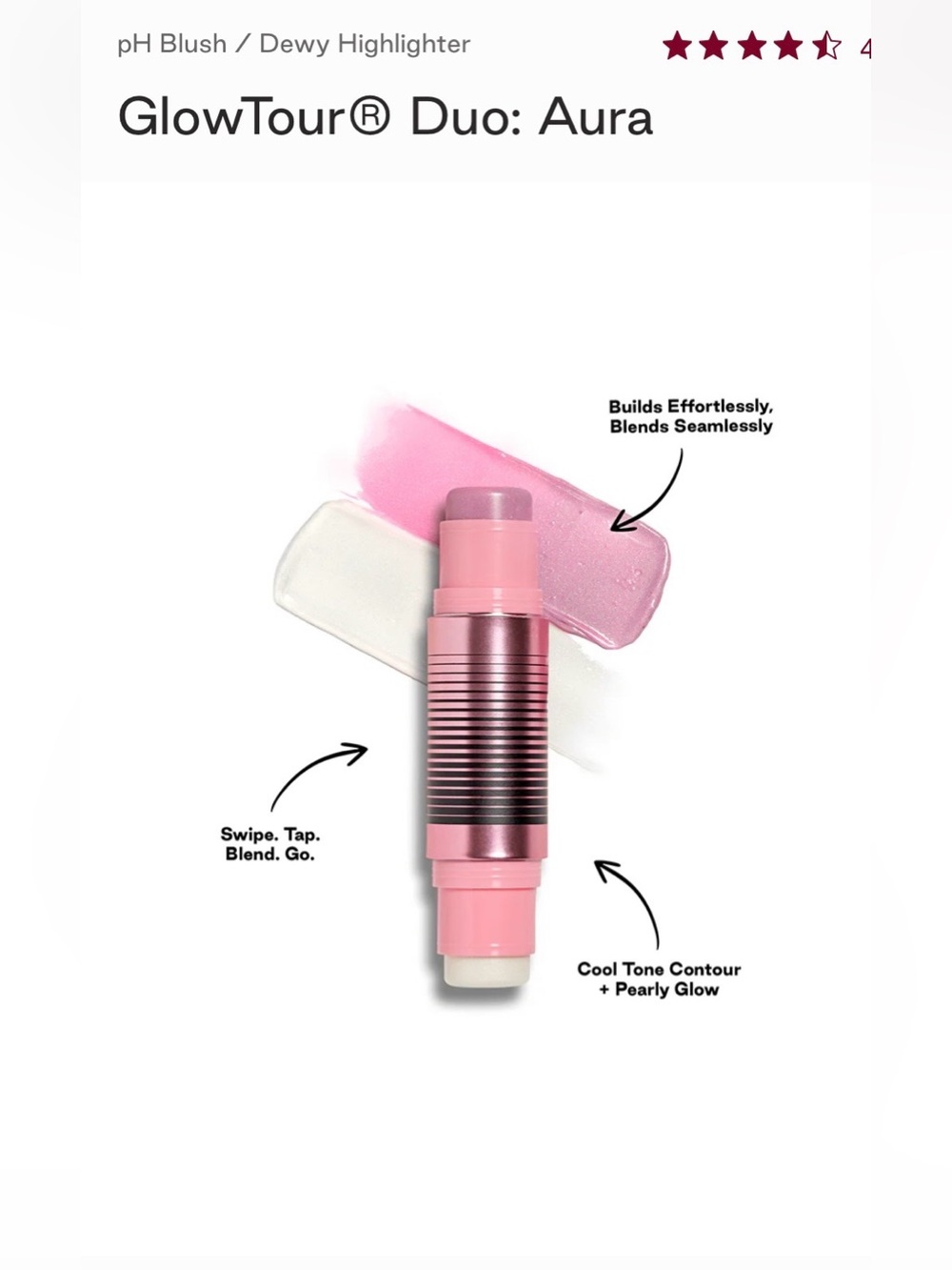 DIBS- Cream Dual-Ended Highlighter & Blush Stick — aura